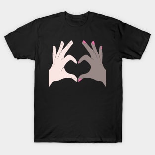 Hands Making Heart Shape Love Sign Language Valentine's Day T-Shirt